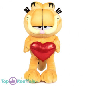 Garfield Cat Whiteh Heart Plush Toy XL 60 cm