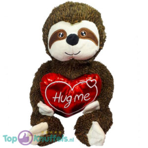 Luiaard Brown Whiteh Heart ‘Hug Me’ Plush Toy 40 cm