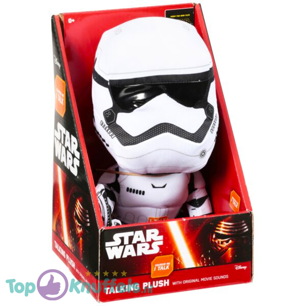 Star Wars (The Force Awakens) Plush Toy Storm Trooper (20cm) + Geluid uit de film!