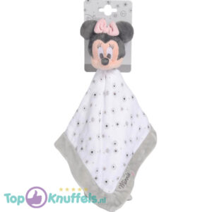 Minnie Mouse (White/Grijs) – Disney Baby Plushdoekje Plush Toy 35 cm