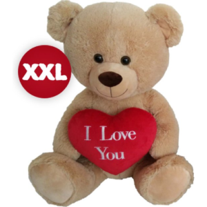 Teddy Bear Whiteh Red Heart “I Love You” Plush Toy XXL 100 cm