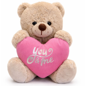 Teddy Bear Tubby Beige Whiteh Pink Heart Plush Toy 30 cm