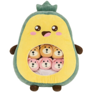 Avocado Plush Toy XL 50 cm + 6 mini Plush Toys 10 cm