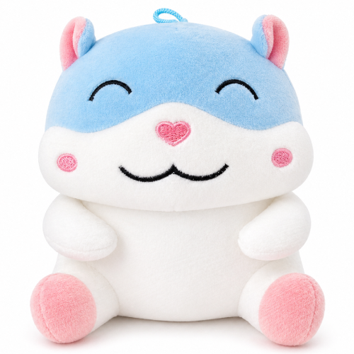 Hamster Squishy Blue Plush Toy 20 cm