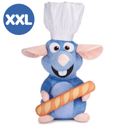 Ratatouille Remy Whiteh StokbRed Disney Plush Toy XXL 110 cm