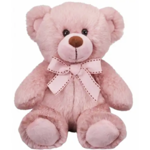Teddy Bear Pink Whiteh Bow Plush Toy 20 cm