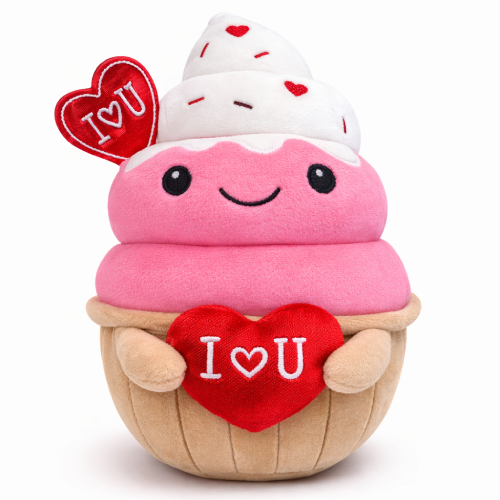 Cupcake Pink Squishy Love Plush Toy 22 cm