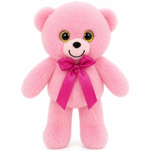 Teddy Bear Pink Whiteh Bow Plush Toy 20 cm