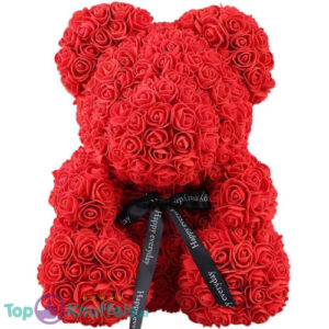 Pinkn Bear Red Whiteh Bow 30 cm
