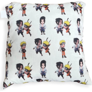 Naruto & Sasuke Cartoon Pluche Kussen White 38 x 38 cm