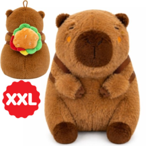 Capibara Whiteh Hamburger Backpack Plush Toy XXL 100 cm