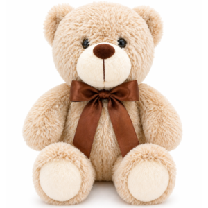 Teddy Bear Brown Whiteh Bow Plush Toy 22 cm