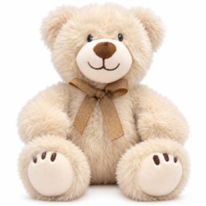 Teddy Bear Whiteh Bow (Beige) Plush Toy 32 cm