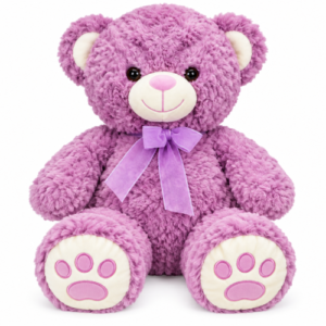 Teddy Bear Sitting Pink Whiteh Bow Plush Toy 50 cm