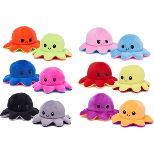 2 stuks Octopus Mood Plush Toy (Willekeurige Kleur) 15 cm