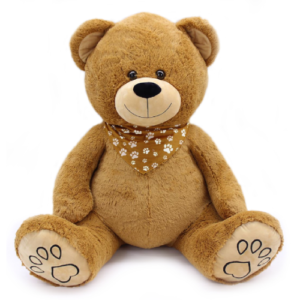 Teddy Bear Whiteh Bandana Plush Toy 27 cm
