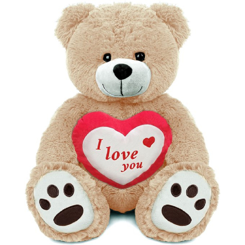 Teddy Bear Barry + Red Heart Plush Toy XXL 100 cm