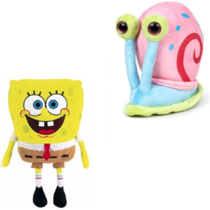 Spongebob Squarepants Plush Toy + Gary de Slak Plush Toy 18 cm