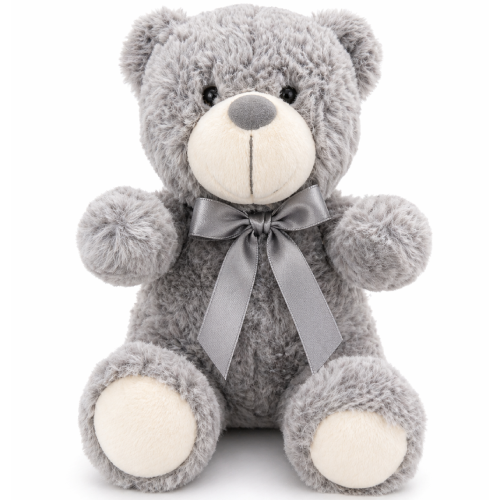 Teddy Bear Grijs Whiteh Bow Plush Toy 22 cm