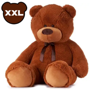 Teddy Bear Whiteh Bow Plush Toy (Brown) XXL 130 cm