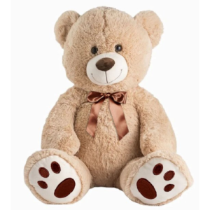 Teddy Bear Frank (LichtBrown Whiteh Bow) Plush Toy XXL 100 cm
