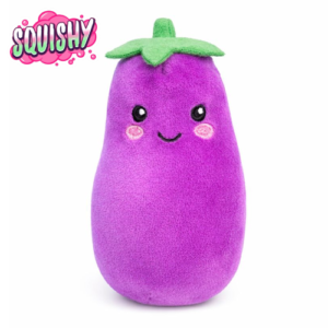 Aubergine Mini Squishy Plush Toy 12 cm