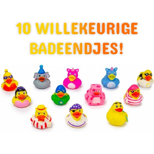 10x Willekeurige Badeendjes 6 cm (Bad Speelgoed voor Kinderen)