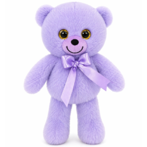 Teddy Bear Purple Whiteh Bow Plush Toy 20 cm