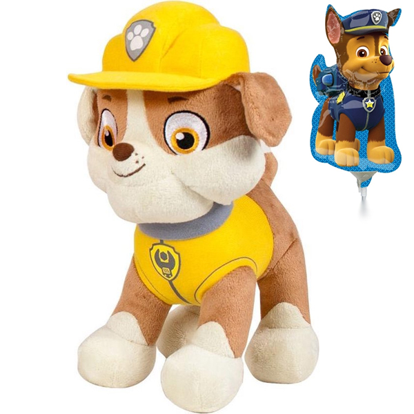 Rubble – Paw Patrol Plush Toy 20 cm + Paw Patrol Ballon