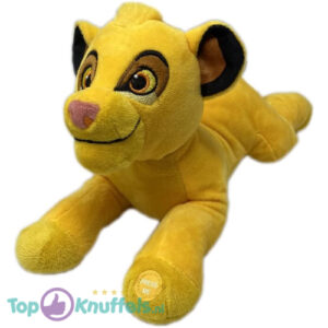 Simba Liggend Disney Plush Toy Whiteh Geluid 28 cm