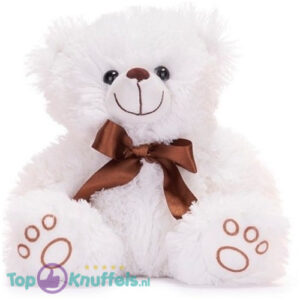 Teddy Bear Billie Whiteh Bow (White) Plush Toy 24 cm