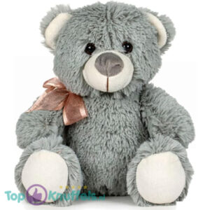 Teddy Bear Fuzzy Grijs Whiteh Bowje Plush Toy 20 cm