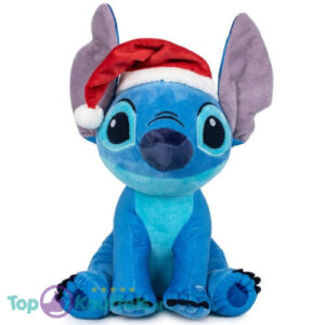 Stitch Whiteh Christmasmuts + Geluid – Disney Lilo & Stitch Plush Toy 30 cm