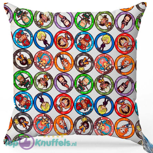 One Piece Karakters Pluche Kussen White 38 x 38 cm