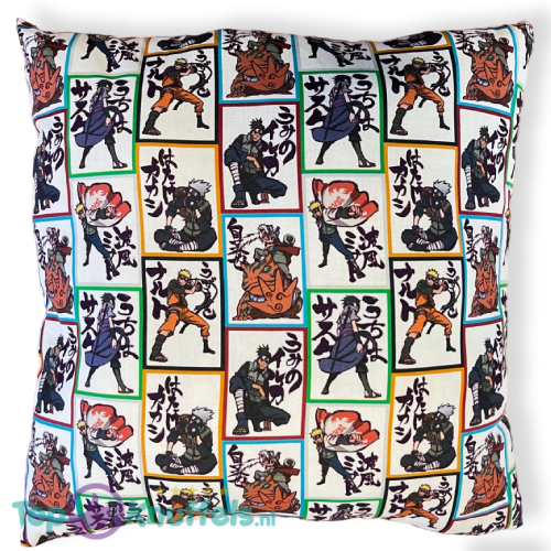 Naruto & Sasuke & Kakashi Pluche Kussen White 38 x 38 cm