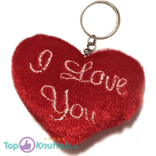 I Love You Heart Pluche Sleutelhanger 7 cm