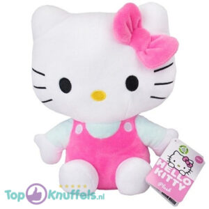 Hello Kitty Sitting (Turquoise/Pink) Plush Toy 25 cm