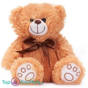 Teddy Bear Billie Whiteh Bow (Brown) Plush Toy 24 cm