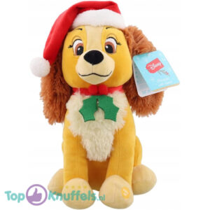 Lady en de Vagebond Whiteh Christmasmuts en Geluid – Disney Plush Toy 30 cm