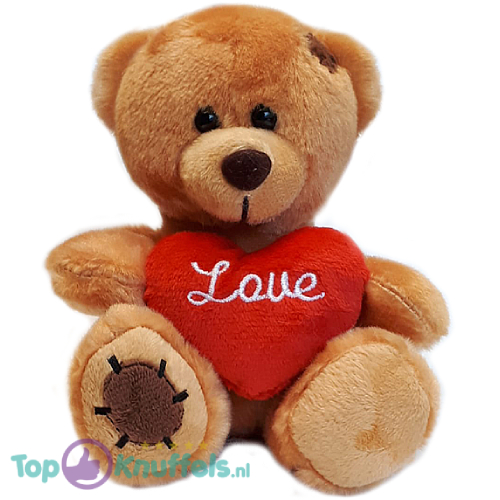 Teddy Bear Nora Brown Whiteh Heart Plush Toy 15 cm