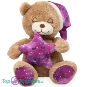 Teddy Bear Brown Whiteh SlMonkeymuts (Purple) Plush Toy 22 cm