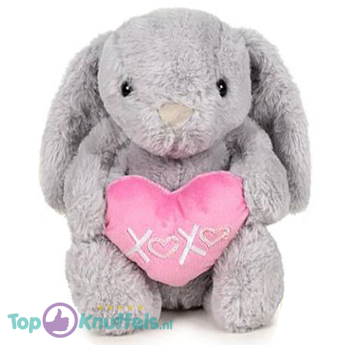 Rabbit Grijs Whiteh Heart XOXO Plush Toy 30 cm