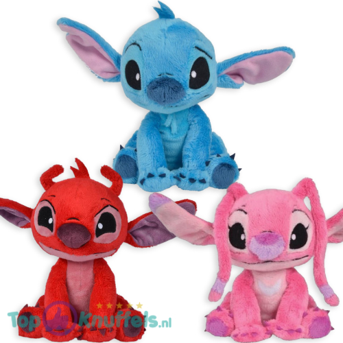 Stitch Leroy Angel Soft Set van 3 – Lilo & Stitch Disney Plush Toy 20 cm