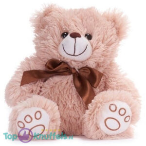 Teddy Bear Billie Whiteh Bow (Beige) Plush Toy 24 cm