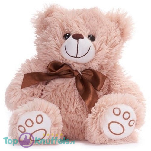 Teddy Bear Billie Whiteh Bow (Beige) Plush Toy 24 cm