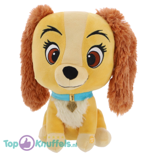 Lady en de Vagebond – Disney Lil Bodz Plush Toy Whiteh Geluid 30 cm