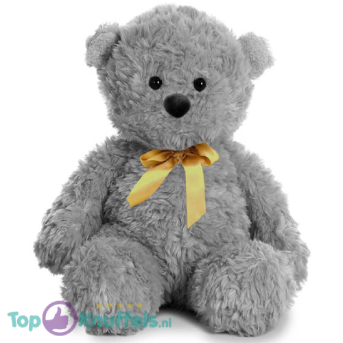 Teddy Bear Polly (Donkergrijs Whiteh Gouden Bow) Plush Toy 30 cm