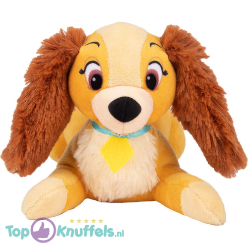 Lady en de Vagebond Liggend Disney Plush Toy Whiteh Geluid 28 cm